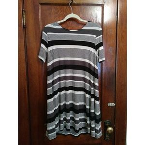 LOFT Striped Swing Dress
